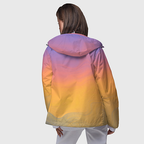 Женская ветровка Яркий градиент / 3D-Белый – фото 4