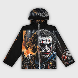 Женская ветровка Джокер на фоне огня