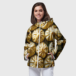 Ветровка с капюшоном женская Хинкали, цвет: 3D-белый — фото 2