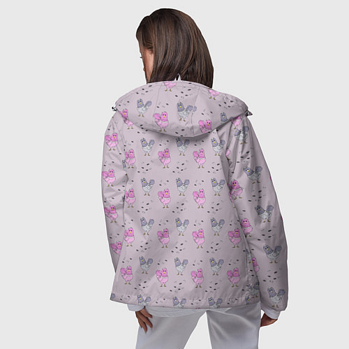 Женская ветровка Голуби и семечки / 3D-Белый – фото 4