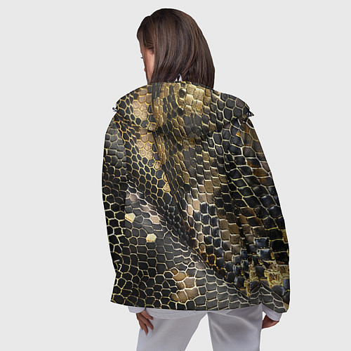 Женская ветровка Кожаный змеиный принт / 3D-Белый – фото 4