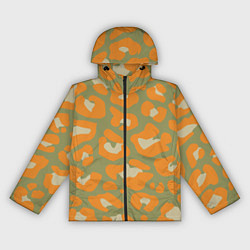 Женская ветровка Рыже-зеленый леопардовый