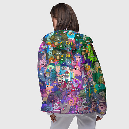 Женская ветровка Новогодний виммельбух / 3D-Белый – фото 4