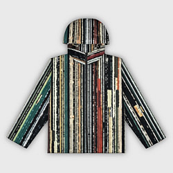 Женская ветровка Полосатый красно-зелёный рваные полосы