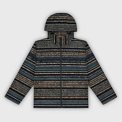 Женская ветровка Тёмный сине-коричневый текстурные полосы