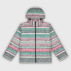 Женская ветровка Светлый зелёно-розовый текстурированные полосы