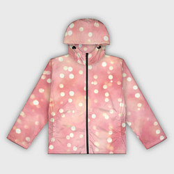 Женская ветровка Сияние праздничных огоньков на розовом фоне