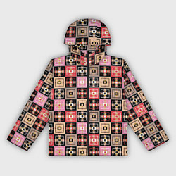 Женская ветровка Разноцветная плитка с геометрическим рисунком