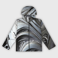 Женская ветровка Полированный серебряный металл