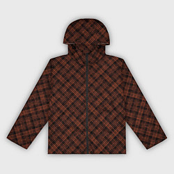 Женская ветровка Чёрно-оранжевый текстурированный лоскуты