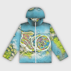 Ветровка с капюшоном женская Удар по воротам, цвет: 3D-белый