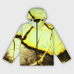 Женская ветровка Трещины на абстрактном жёлтом фоне