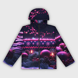 Женская ветровка Новый год в фиолетовом свете