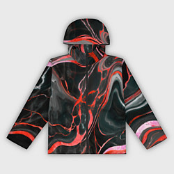 Ветровка с капюшоном женская Красно-чёрный мрамор, цвет: 3D-черный
