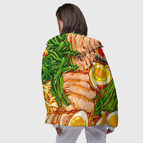 Женская ветровка Суп рамен / 3D-Белый – фото 4