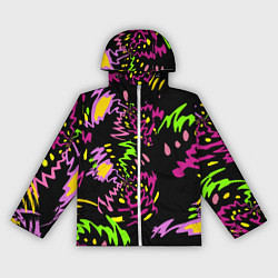 Женская ветровка Яркие абстрактные круги-зигзаги