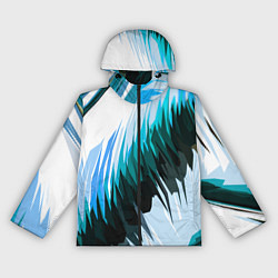 Женская ветровка Чёрно-синие острые полосы на белом фоне