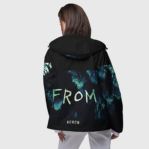 Женская ветровка Извне на фоне леса / 3D-Черный – фото 4