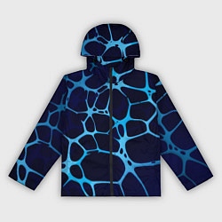 Ветровка с капюшоном женская Aqua - абстракция, цвет: 3D-черный