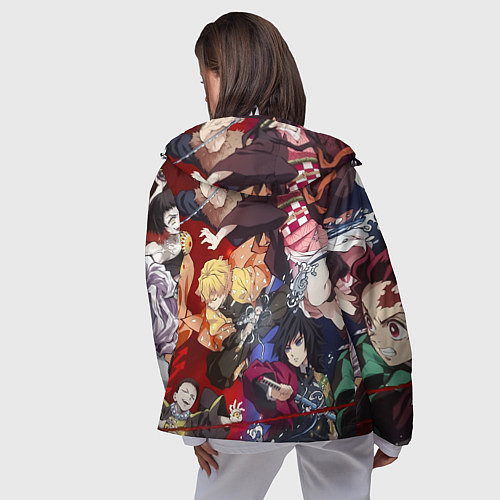 Женская ветровка Клинок, рассекающий демонов аниме / 3D-Белый – фото 4