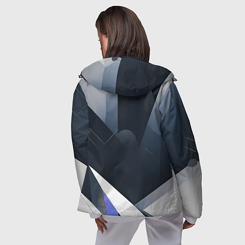 Женская ветровка Абстракция город следующего века / 3D-Черный – фото 4