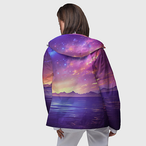 Женская ветровка Волшебная галактика / 3D-Белый – фото 4