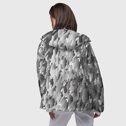 Женская ветровка Монохромный камуфляж / 3D-Белый – фото 4