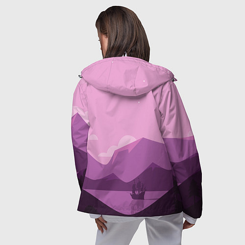 Женская ветровка Горное озеро / 3D-Белый – фото 4