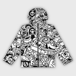 Женская ветровка Black and white doddle monsters