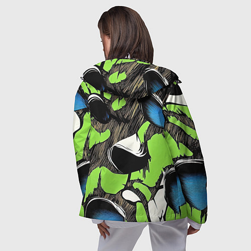 Женская ветровка Объемный камуфляж из слоев / 3D-Белый – фото 4