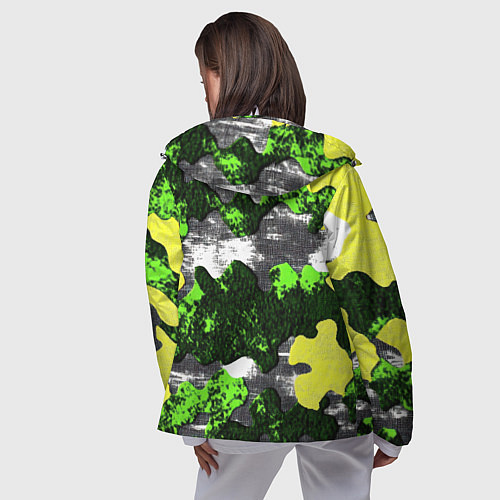 Женская ветровка Камуфляж из брызг краски / 3D-Белый – фото 4