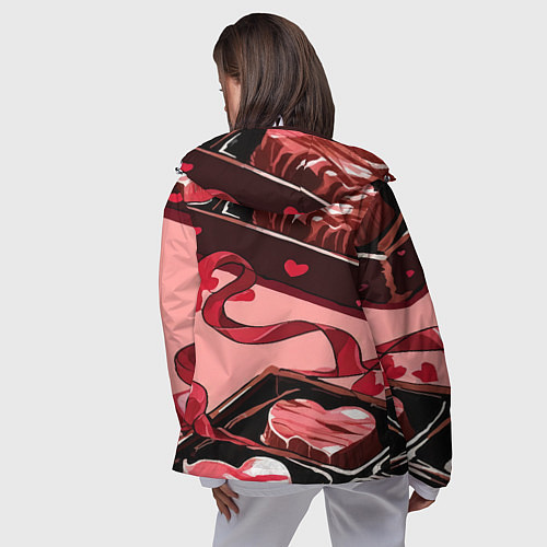 Женская ветровка Шоколадки в форме сердца / 3D-Белый – фото 4