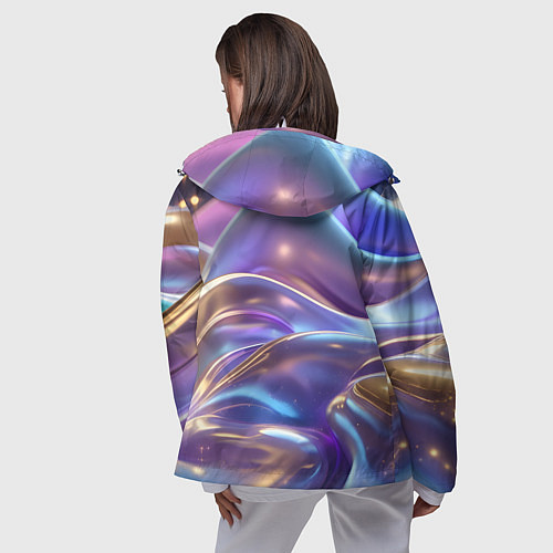 Женская ветровка Волны космические / 3D-Белый – фото 4