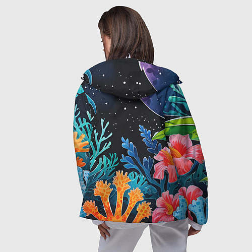 Женская ветровка Космические кораллы / 3D-Белый – фото 4