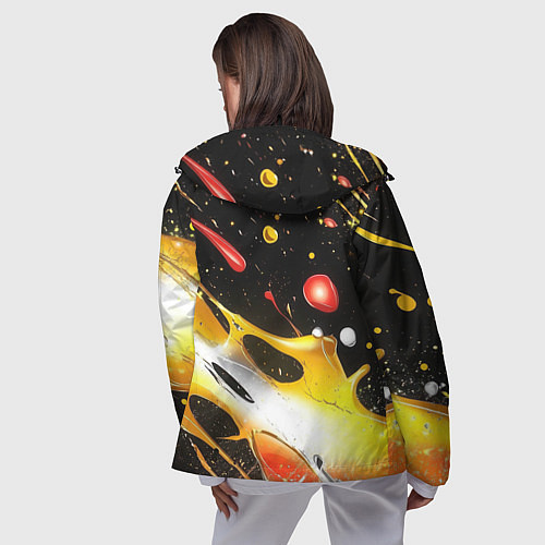 Женская ветровка Текстура краска / 3D-Черный – фото 4