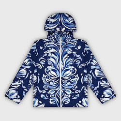 Женская ветровка Гжель русский орнамент королевский синий