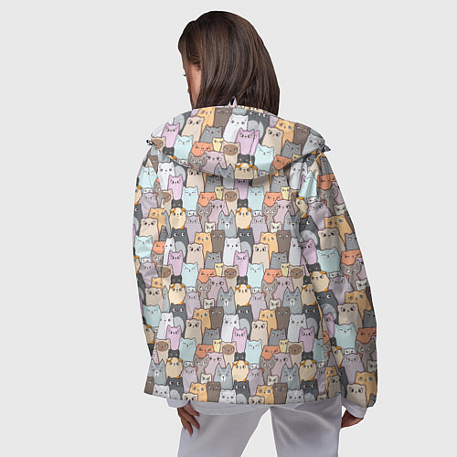 Женская ветровка Котики / 3D-Белый – фото 4