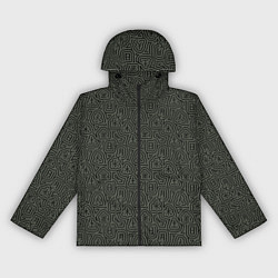 Женская ветровка Лабиринтовый паттерн с днями недели иероглифами