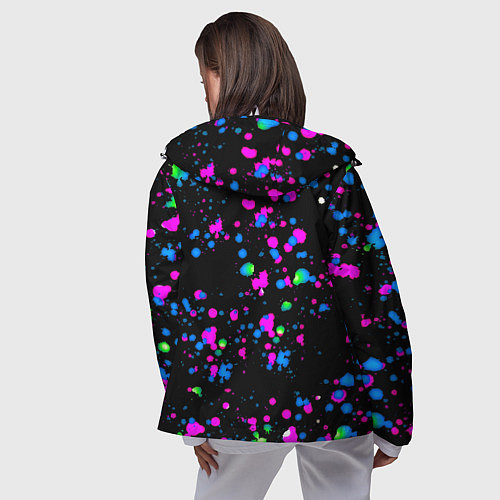 Женская ветровка Monster energy неоновые краски / 3D-Белый – фото 4