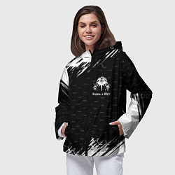 Ветровка с капюшоном женская Король и шут краски броня, цвет: 3D-черный — фото 2