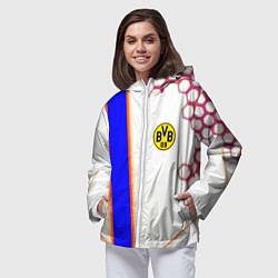 Ветровка с капюшоном женская Borussia geometry sport, цвет: 3D-белый — фото 2