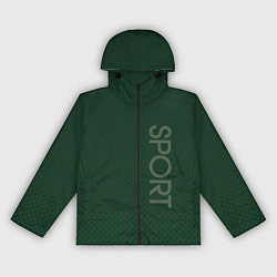 Женская ветровка Sport тёмно-зелёный текстурный