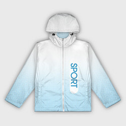 Женская ветровка Sport бело-голубой текстурный