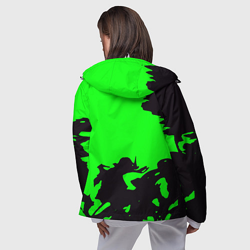 Женская ветровка Portal черный дым / 3D-Белый – фото 4