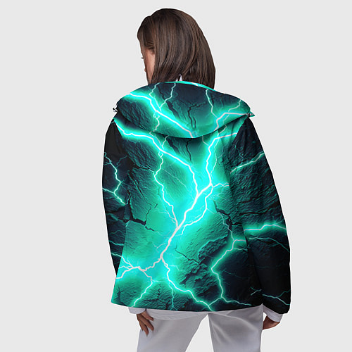 Женская ветровка Color light blue black / 3D-Белый – фото 4