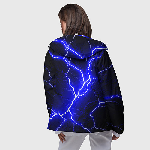Женская ветровка Color blue black / 3D-Белый – фото 4