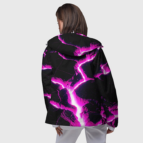 Женская ветровка Color pink black / 3D-Белый – фото 4