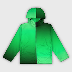 Женская ветровка Чёрно-зелёный градиент пополам