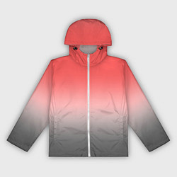 Женская ветровка Бледный красно-серый градиент