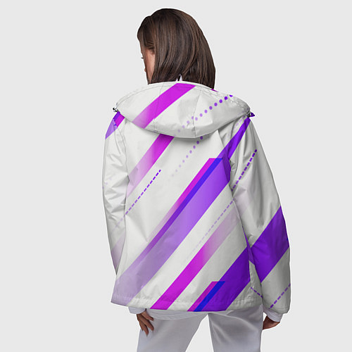 Женская ветровка Color white pink / 3D-Белый – фото 4